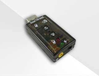 USB 2.0 3D 7.1 Ch Audio External Sound Card Adapter New  