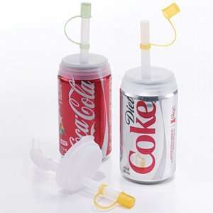  Soda Can Straws Set Pop Covers Lids Fit 12 oz Cans 