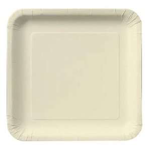  Ivory Square Paper Plates, 7 inch Deep Dish 18 Per Pack 