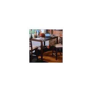  Square Gathering Table Set in Rich Dark Root Beer Finish Furniture