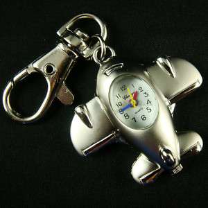 airplane key chain Pocket Watch Clock +free gift BOX  