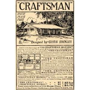   Ad Craftsman House Plan Real State Gustav Stickley   Original Print Ad