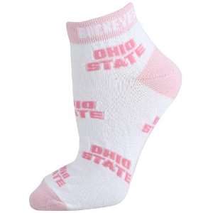    Ohio State Buckeyes Pink Ladies 9 11 Ankle Socks