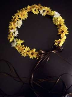 Wedding Bridal Mini Sunflower HeadWreath Flower Girl  