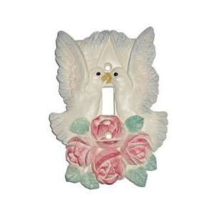 single switch decorative switch plate cover   Doves & Roses, single 
