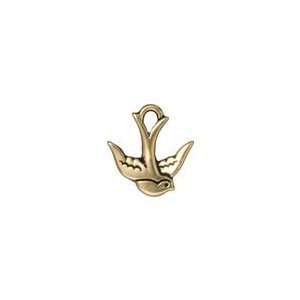   Antique Gold (plated) Swallow Charm 16mm Charms Arts, Crafts & Sewing