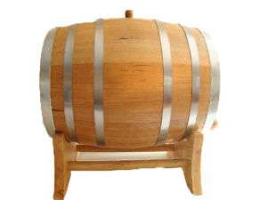 20L Steel Hoop Wine Whisky Beer Oak Wood BARREL KEG  