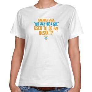 Tennessee Lady Vols Ladies White Like a Girl Classic Fit T shirt 