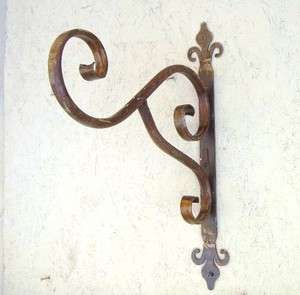 Wrought Iron Hook to Hang Your Flower Baskets or Lantern   Rustic 