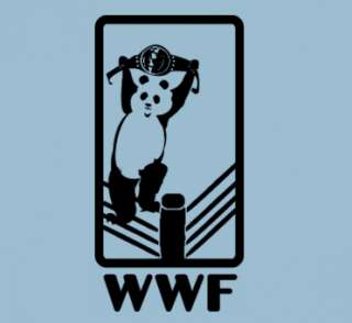 1188 WWF funny panda bear wrestling 80s wwe mens Shirt  