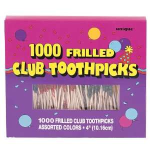   By Unique Industries, Inc. Frilled Club Toothpicks 