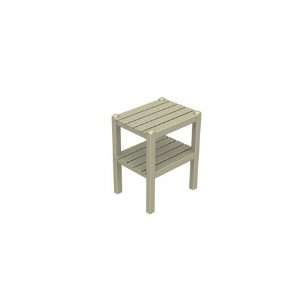  Traditional Recycled Plastic 18.5 x 14 Rectangular Patio End Table 