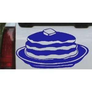 Pancakes 3 Stack Business Car Window Wall Laptop Decal Sticker    Blue 