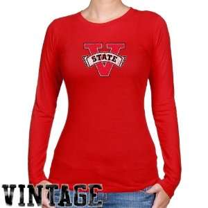 NCAA Valdosta State Blazers Ladies Red Distressed Logo Vintage Long 