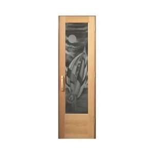  ADA Sauna Door with Sailboat Design Glass FD SB ADA 