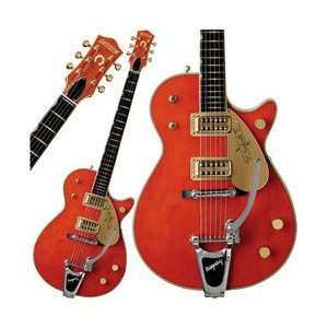   Solid Body Electric Guitar (Vintage Orange) Musical Instruments