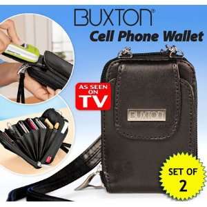  BUXTON GENUINE LEATHER CELL PHONE WALLET (SET OF 2) Electronics