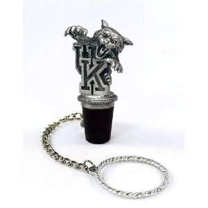   UK Wildcats 3D Pewter Mascot Wine Bottle Stopper