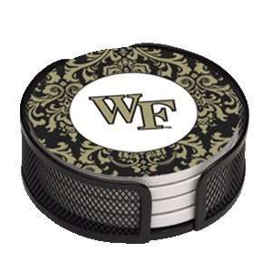   Deacons Pattern 4 Coaster Gift Set w/ Wire Mesh Tray