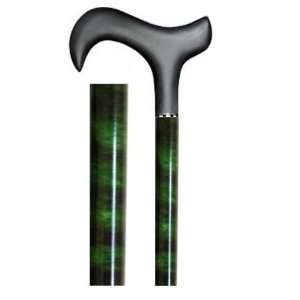   Handle Green Burl Wood Carbon Fiber Walking Cane, One Section Straight