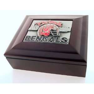  NFL Cincinnati Bengals Wood Collectors Box with Logo 
