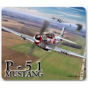  World War II Aircraft Mouse Pad   P 51 Mustang Big 